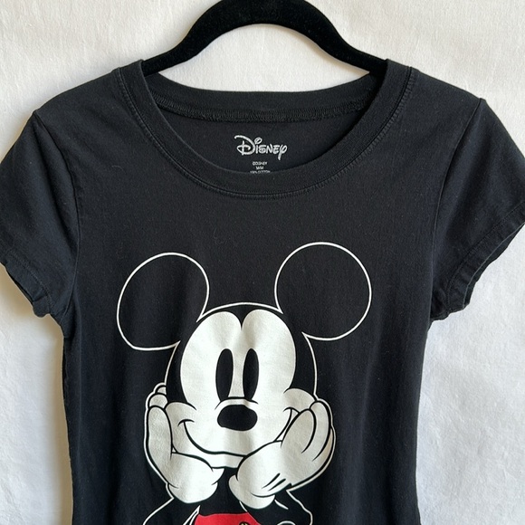 Disney black Mickey Mouse coming and going tee, size M - Picture 2 of 8